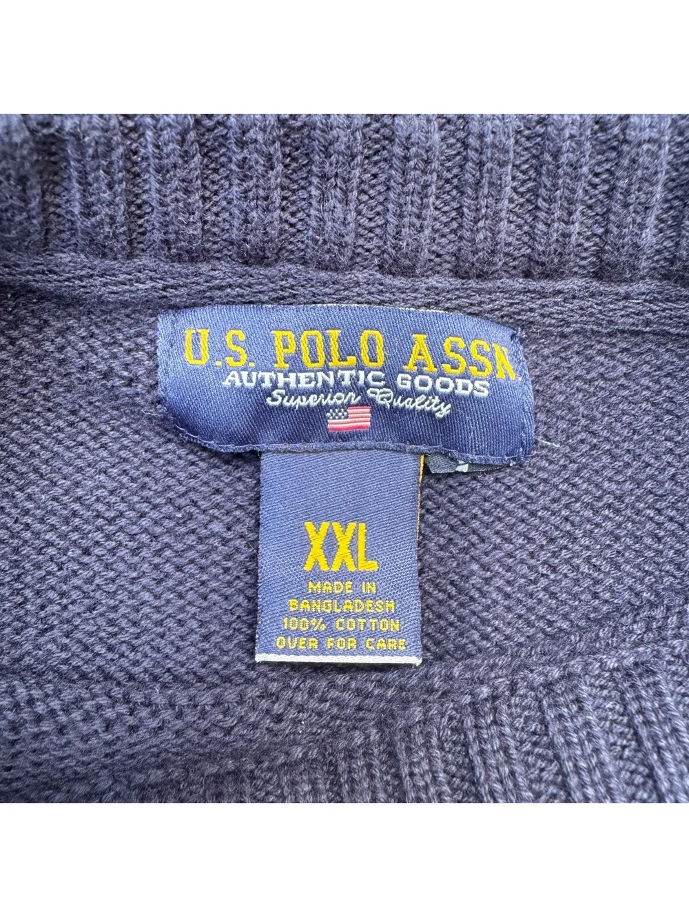 U.S. Polo Assn. Men's Navy Cotton Crewneck Sweater XXL
